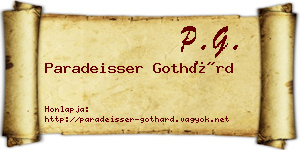 Paradeisser Gothárd névjegykártya
